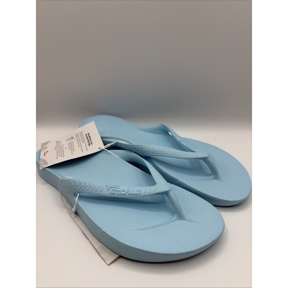 Archies Flip Flops Sandals Unisex Sky Blue M 7 W 8 Arch Support NWT - Picture 2 of 8